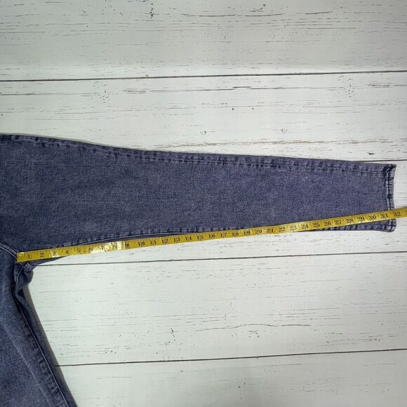 H&M Jeans Womens Size 30X32 Purple Stonewashed Hi Rise Stretch Medium Wash Denim - Picture 7 of 15